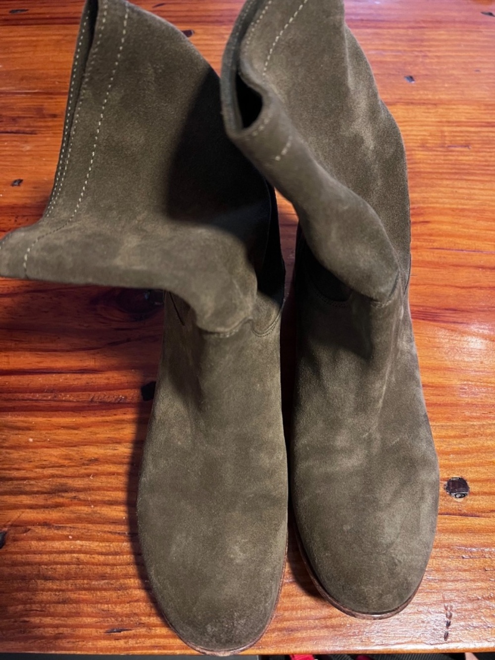 Alberto Fermani Bergamo “Bosco” ankle boots in olive suede - 7.5, Italian 37.5